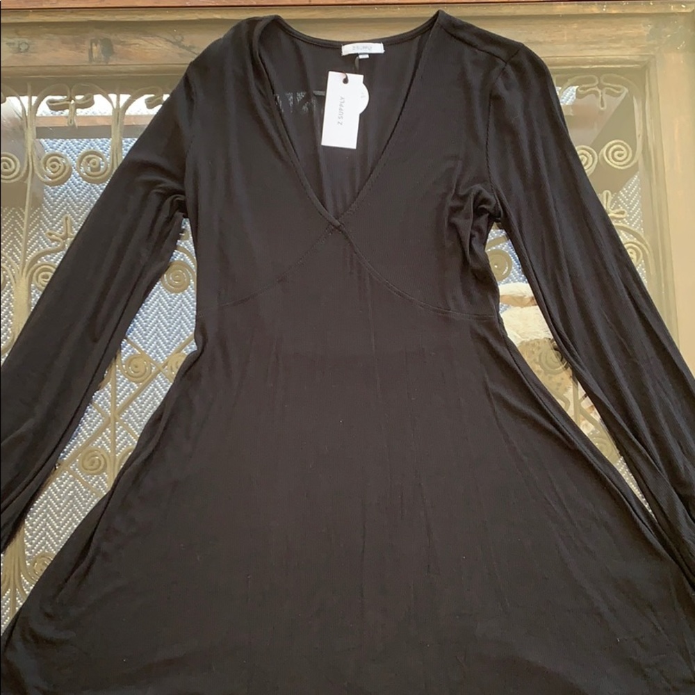 Z Supply Micro Rib Long Sleeve Dress